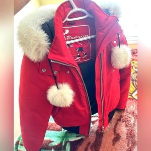 Moose Knuckles Debbie bomber down jacket.